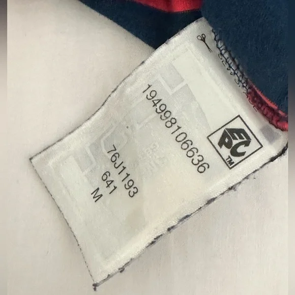 Tommy Hilfiger Red and Blue Square Neck Dress - Picture 4 of 5